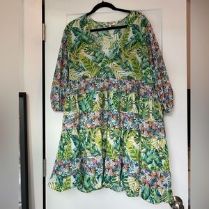 All Things Mochi Liona Tropical Mini Dress